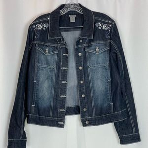 NWOT New Directions Weekend Cropped Blue Jean Jacket